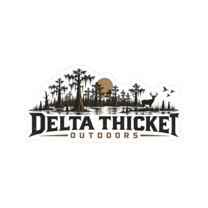 Outdoor Logo Sticker — "Delta Thicket Outdoors" Kiss-Cut Waterproof Decal