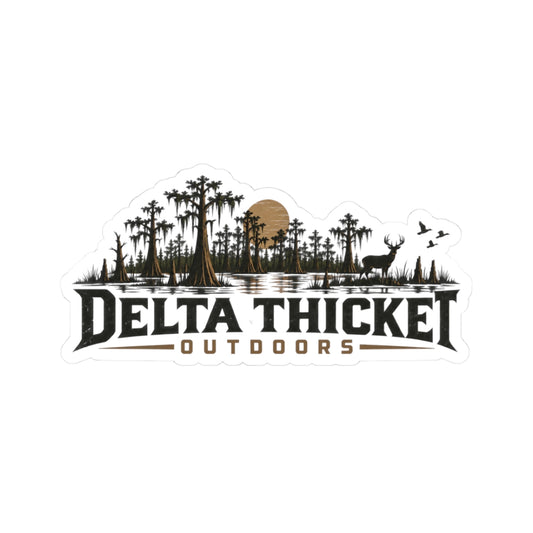 Outdoor Logo Sticker — "Delta Thicket Outdoors" Kiss-Cut Waterproof Decal